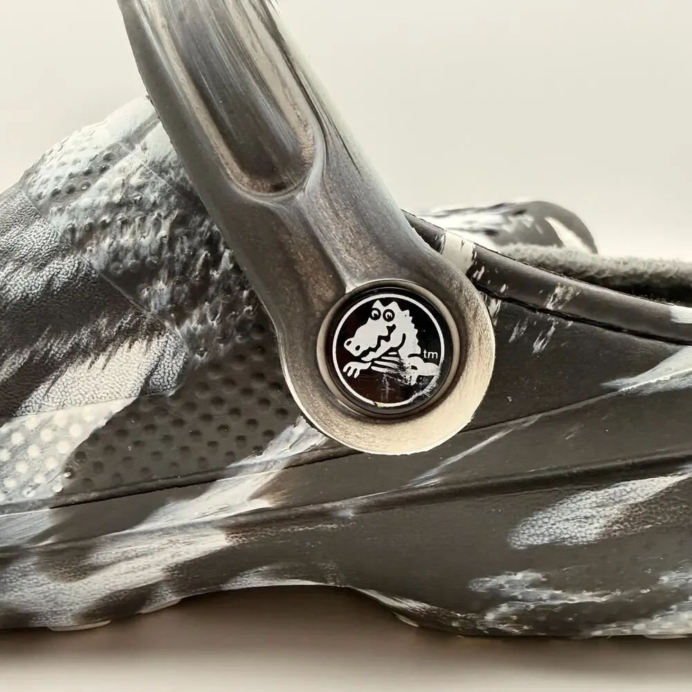 Crocs Classic Marbled Clog Fur Black/White